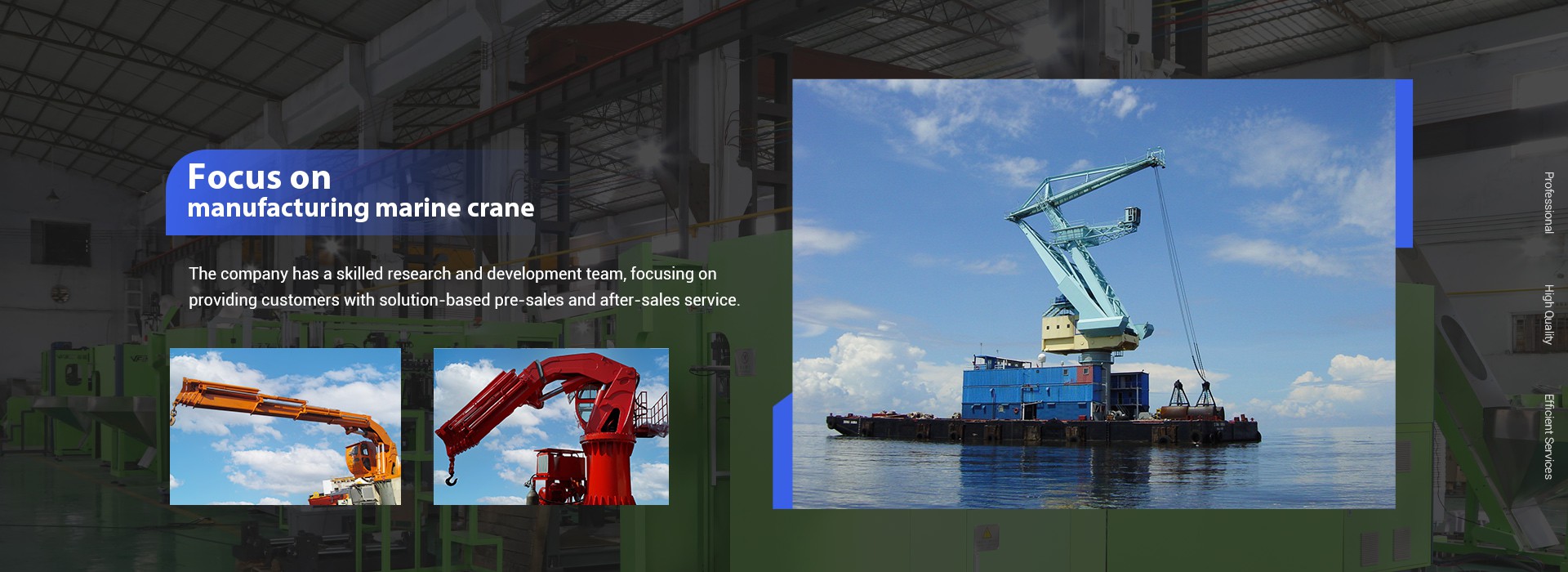 YFM: Specialized in marine & port & offshore crane manufacturing, delivering one-stop solution services.